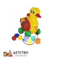 Каталка "Уточка-несушка", в сеточке для детского сада от ТД Детство