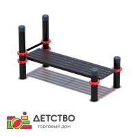 Горизонтальная гимнастическая скамья с фиксацией ступней от ТД Детство