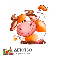 Фигурный двухсторонний элемент Коровка для оформления детской площадки 570*600 мм