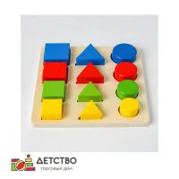Головоломка «Логические дроби» учим формы, цвета и размеры, 12 элементов для детского сада от ТД Детство