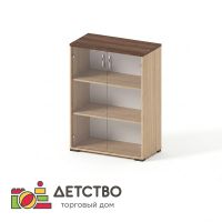 Шкаф стеллаж закрытый со стеклянными дверцами от ТД Детство