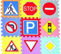 Коврик-пазл детский «Дорожные знаки» для детского сада от ТД Детство