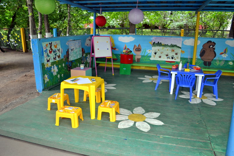 Оформление участка детского сада