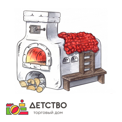 Односторонний фигурный элемент Печь для оформления детской площадки 820*750 мм