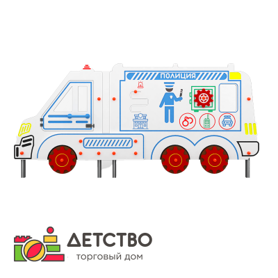 Уличный бизиборд Скорая для детских садов