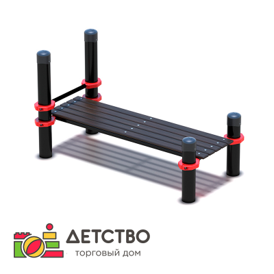 Горизонтальная гимнастическая скамья с фиксацией ступней от ТД Детство