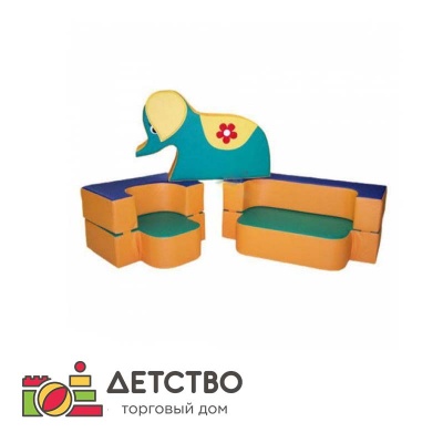 «Трансформер с игрушкой» комплект мягкой игровой мебели (Слоник)