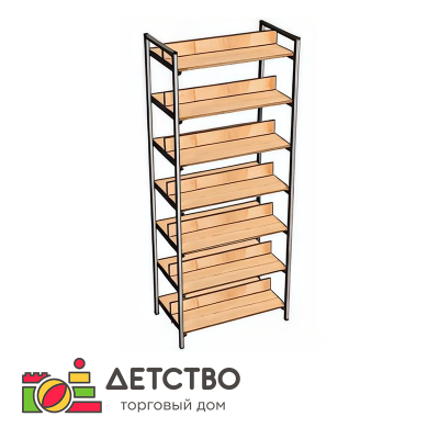Стеллаж двухсторонний 900×525×2230 мм от ТД Детство